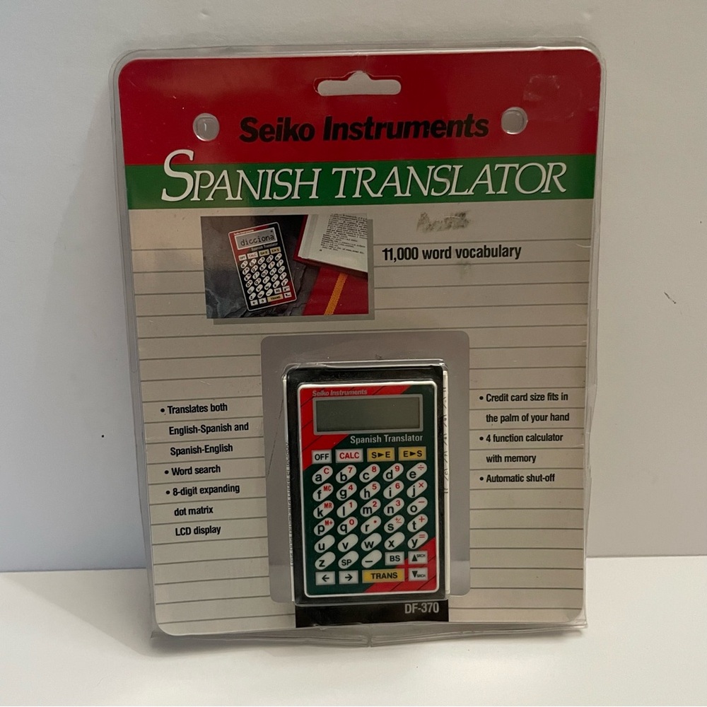 Spanish Translator Seiko Instruments 11,000 word Vocabulary